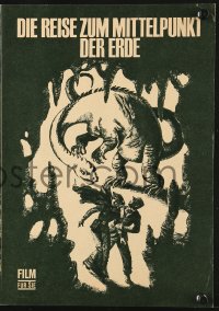 5f0157 JOURNEY TO THE CENTER OF THE EARTH East German program 1967 Jules Verne, great dinosaur art!