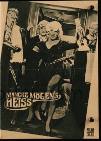 5f0171 SOME LIKE IT HOT East German program 1968 Marilyn Monroe, Tony Curtis & Lemmon, different!