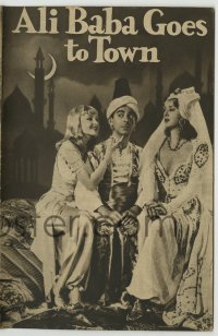 5f0091 ALI BABA GOES TO TOWN English program 1937 Eddie Cantor wearing turban, different images!
