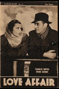 5f0102 LOVE AFFAIR English program 1939 different images of Irene Dunne & Charles Boyer!
