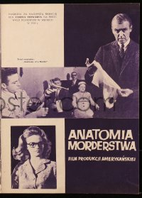 5f0023 ANATOMY OF A MURDER Polish program 1959 Otto Preminger, James Stewart, Lee Remick, different!