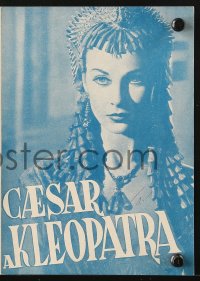 5f0062 CAESAR & CLEOPATRA Czech program 1945 sexy Egyptian Vivien Leigh, Claude Rains!