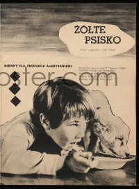 5f0029 OLD YELLER Polish program 1961 Walt Disney's classic canine, Dorothy McGuire, Fess Parker!