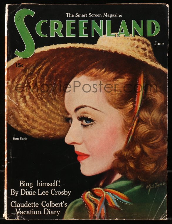 eMoviePoster.com: 5f1200 SCREENLAND magazine June 1938 great cover art ...