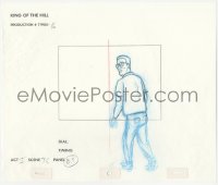 5g0187 KING OF THE HILL animation art 2000s cartoon pencil drawing of Hank looking very angry!