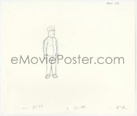 5g0186 KING OF THE HILL animation art 2000s cartoon pencil drawing of Hank looking surprised!