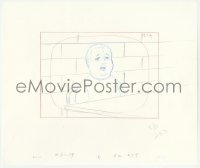 5g0195 KING OF THE HILL animation art 2000s cartoon pencil drawing of worried Bobby sitting at desk!