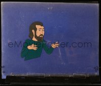 5g0141 GEORGE CARLIN animation cel 1984 great cartoon art of the famous stand-up comedian!
