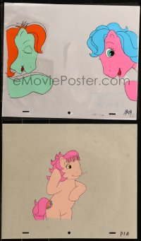 5g0159 MY LITTLE PONY group of 6 animation cels & 4 preliminary sketches 1986 cartoon art!