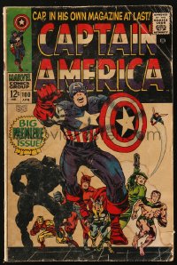 5g0423 CAPTAIN AMERICA #100 comic book April 1968 the Marvel superhero in his own magazine at last!
