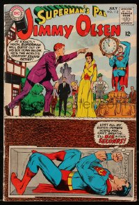 5g0474 JIMMY OLSEN #112 comic book July 1968 Superman buried underground & will die within seconds!