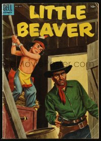 5g0489 LITTLE BEAVER #612 comic book 1954 Native American kid hero, part of Dell's Four Color series!