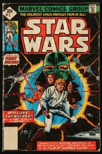 5g0538 STAR WARS REPRINT #1 comic book July 1977 fabulous first issue, Enter Luke Skywalker!