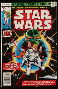 5g0540 STAR WARS #1 comic book July 1977 the fabulous first issue, Enter Luke Skywalker!