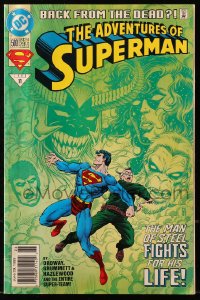 5g0588 SUPERMAN #500 Triangle #11 comic book June 1993 back from the dead, he fights for his life!