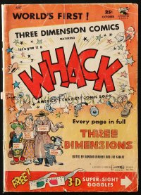 5g0556 WHACK #1 comic book October 1953 world's first issue, every page in full Three Dimensions!