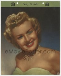 5g0030 BETTY GRABLE Dixie ice cream premium 1951 sexy head & shoulders portrait, Call Me Mister!