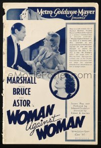 5g1068 WOMAN AGAINST WOMAN English pressbook 1938 Mary Astor, Herbert Marshall, & Virginia Bruce!