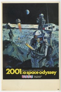 5g0089 2001: A SPACE ODYSSEY Cinerama herald 1968 Stanley Kubrick, art of astronauts by Bob McCall!