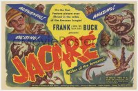 5g0095 JACARE herald 1942 Frank Buck's first feature picture ever filmed in the wild Amazon Jungle!