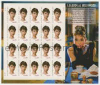 5g0004 AUDREY HEPBURN Legends of Hollywood stamp sheet 2002 contains 20 postage stamps!