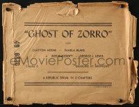 5g0047 GHOST OF ZORRO chapter 6 lobby card bag 1949 Clayton Moore serial, Deadline at Midnight!