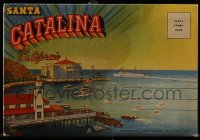 5g0050 SANTA CATALINA CALIFORNIA 4x6 postcard booklet 1939 fold-out w/landmarks pictured!