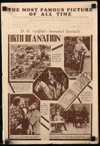 5g0662 BIRTH OF A NATION pressbook R1930 D.W. Griffith's classic tale of the Ku Klux Klan!
