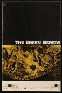 5g0764 GREEN BERETS pressbook 1968 John Wayne, David Janssen, Jim Hutton, cool Vietnam War art!