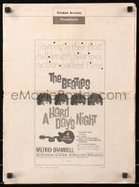 5g0769 HARD DAY'S NIGHT pressbook 1964 The Beatles in their first film, rock & roll classic!