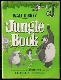 5g0802 JUNGLE BOOK pressbook 1967 Walt Disney cartoon classic, contains cool ad pad section!