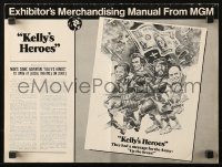 5g0805 KELLY'S HEROES pressbook 1970 Clint Eastwood, Savalas, Rickles, Sutherland, Jack Davis art!