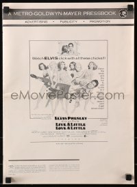 5g0828 LIVE A LITTLE, LOVE A LITTLE pressbook 1968 Robert McGinnis art of Elvis Presley & sexy girls!