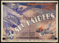 5g0946 SKY RAIDERS pressbook 1931 Lloyd Hughes, Marceline Day, cool airplane art, ultra rare!