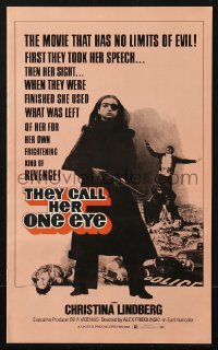 5g0980 THEY CALL HER ONE EYE pressbook 1974 wild cult classic, Christina Lindberg in the title role!