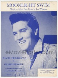 5g0288 BLUE HAWAII sheet music 1961 Elvis Presley, Moonlight Swim by Sylvia Dee & Ben Weisman!
