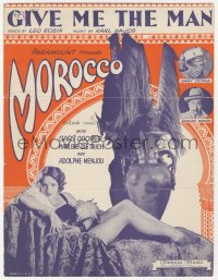 5g0345 MOROCCO sheet music 1930 Gary Cooper & sexy Marlene Dietrich, Give Me The Man!