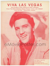 5g0397 VIVA LAS VEGAS sheet music 1964 Elvis Presley, the title song!