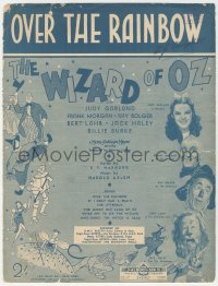 5g0403 WIZARD OF OZ Australian sheet music 1939 Over the Rainbow, most classic song from the movie!