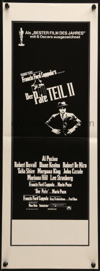 5g1091 GODFATHER PART II German ad slick 1974 Al Pacino in Francis Ford Coppola classic sequel!