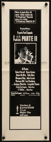 5g1092 GODFATHER PART II Italian ad slick 1974 Al Pacino in Francis Ford Coppola classic sequel!