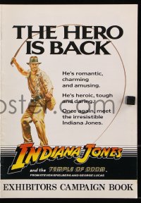 5g1050 INDIANA JONES & THE TEMPLE OF DOOM English pressbook 1984 art of Harrison Ford by Vaughan!