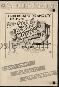 5g0692 CITY ACROSS THE RIVER pressbook 1949 Anthony Tony Curtis, shock-drama of wayward boys & girls!