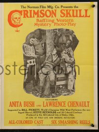 5g0700 CRIMSON SKULL pressbook 1921 colored cowboys Anita Bush & Lawrence Chenault, lost film!