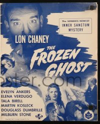 5g0754 FROZEN GHOST pressbook 1944 Lon Chaney Jr, Evelyn Ankers, the newest Inner Sanctum Mystery