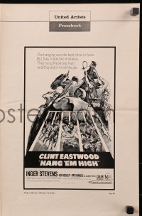 5g0768 HANG 'EM HIGH pressbook 1968 cowboys Clint Eastwood & Dennis Hopper, sexy Inger Stevens!