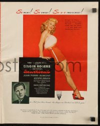 5g0773 HEARTBEAT pressbook 1946 super sexy Ginger Rogers, Jean-Pierre Aumont, very rare!
