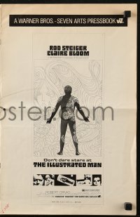 5g0788 ILLUSTRATED MAN pressbook 1969 Ray Bradbury, Rod Steiger, Claire Bloom, cool tattoo design!