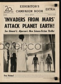 5g0792 INVADERS FROM MARS pressbook 1953 classic sci-fi, includes full-color comic strip herald!