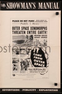 5g0794 IT CAME FROM OUTER SPACE 2D pressbook 1953 Ray Bradbury, classic 3-D sci-fi, Joseph Smith art!